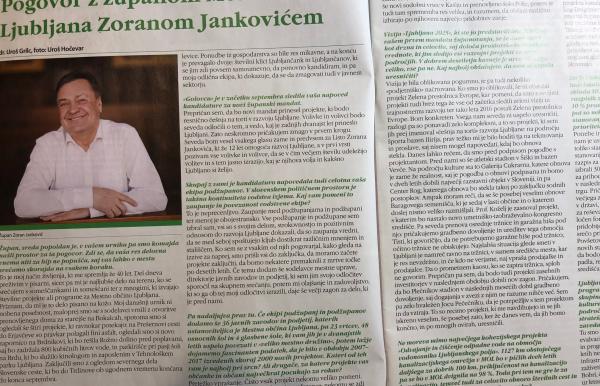 Pogovor z županom v Glasilu Ljubljana