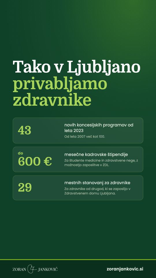 Kako Ljubljana privablja zdravnike