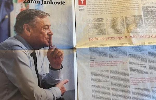 Zoran Janković: Bojim se praznega mesta, mesta duhov