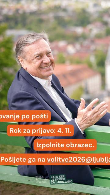 🗳️ Če se volitev ne morete osebno udeležiti na voli&scaron;ču, lahko za župana Zorana Jankovića in Listo Zorana&hellip;