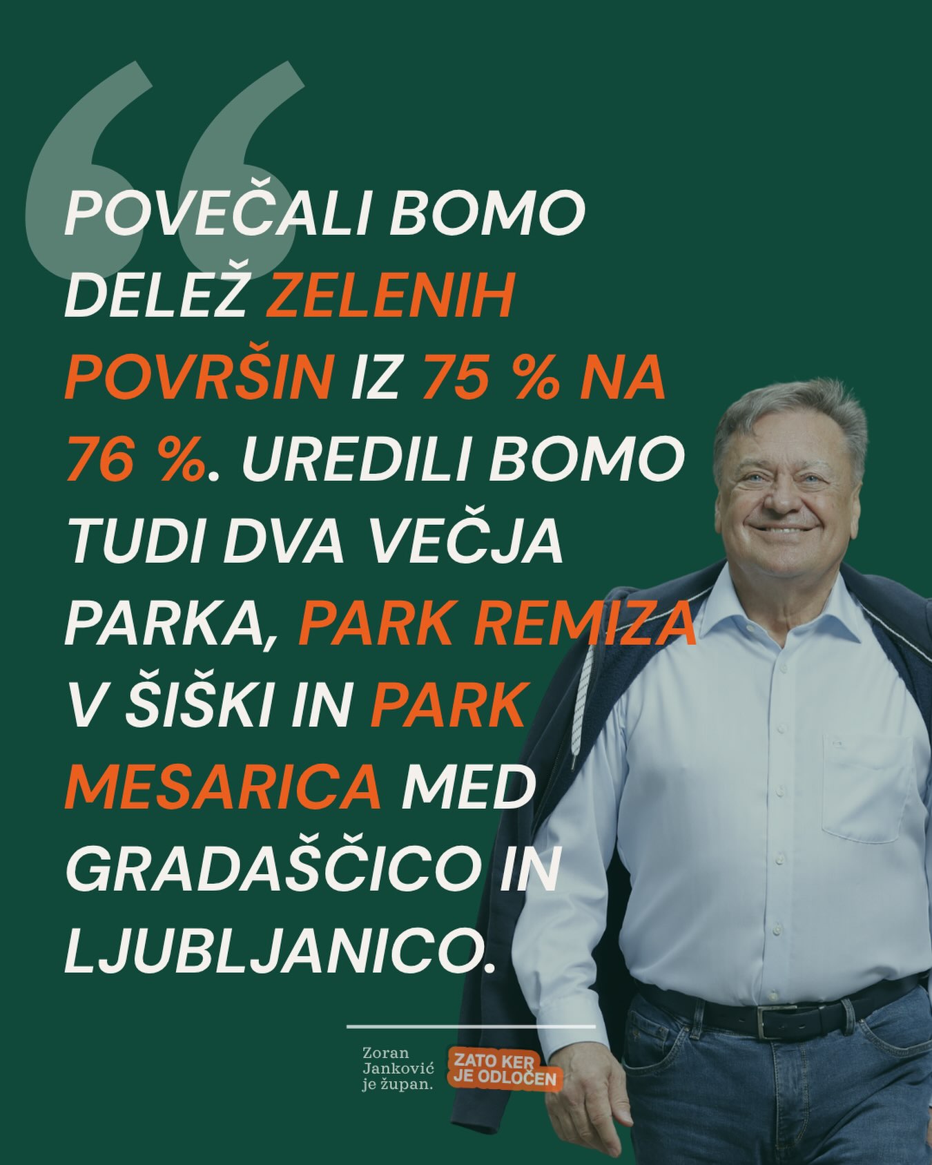 V Ljubljani imamo največji delež zelenih površin do sedaj, kar 546 m² na prebivalca.